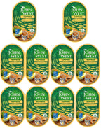 10 x John West Kipper Fillets Sunflower - 145G