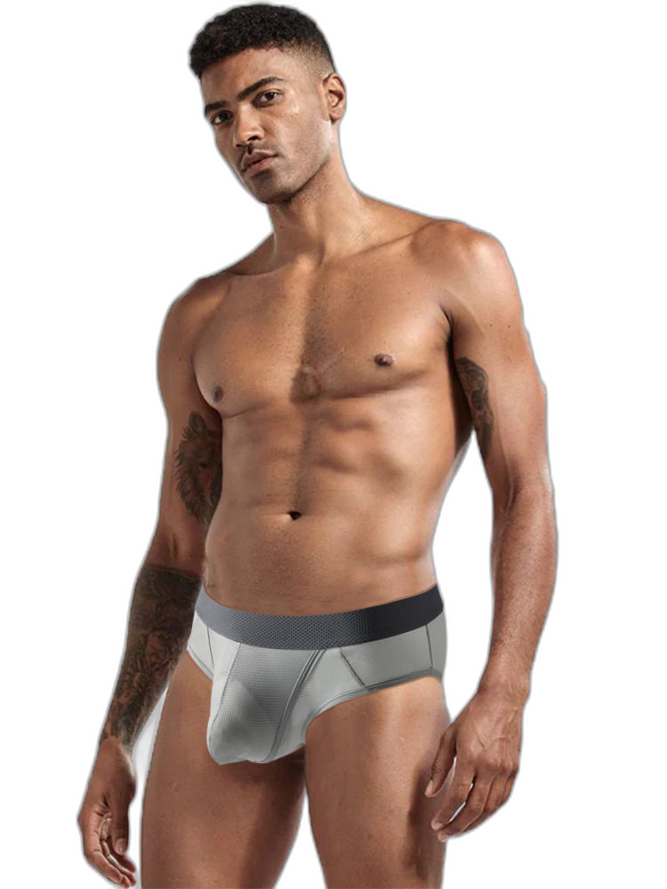 3 Pack Men's Low-Rise Mesh Briefs with Breathable Support & Convenience Fly