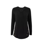 Simple Solid Color Casual Knitted Button Sweater