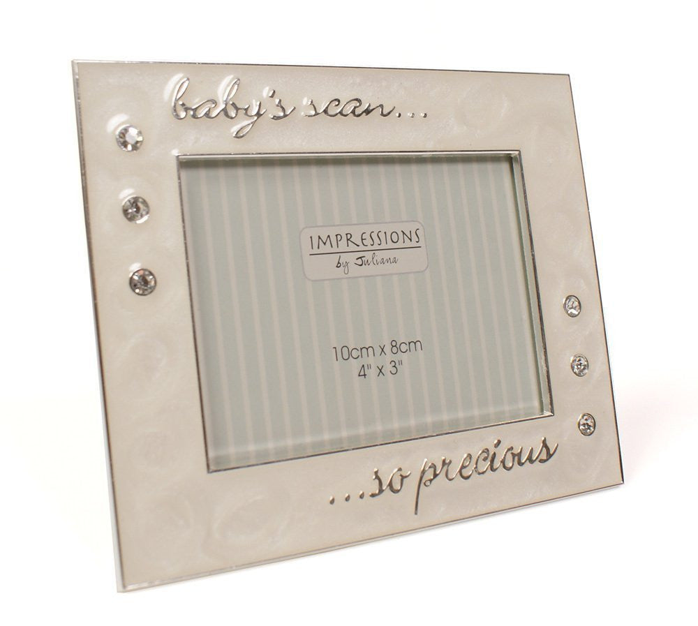 My Baby's First Scan Photo Frame - 4"x3" Silverplated Precious Picture Frame