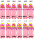 12 x Lucozade Energy Zero Sugar Drink Pink Lemonade 500Ml