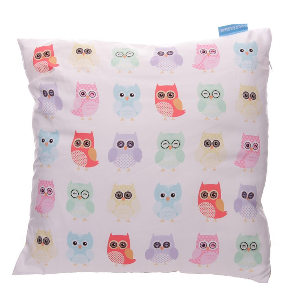 Lauren Billingham Cute Owls Printed Cushion Cover. A perfect gift for that Birthday Gift, Christmas Present or Fathers day gifts etc...