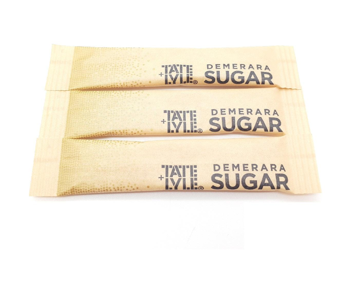 Tate & Lyle Sugar Individual Sticks Sachets White and Brown Demerara Granulated