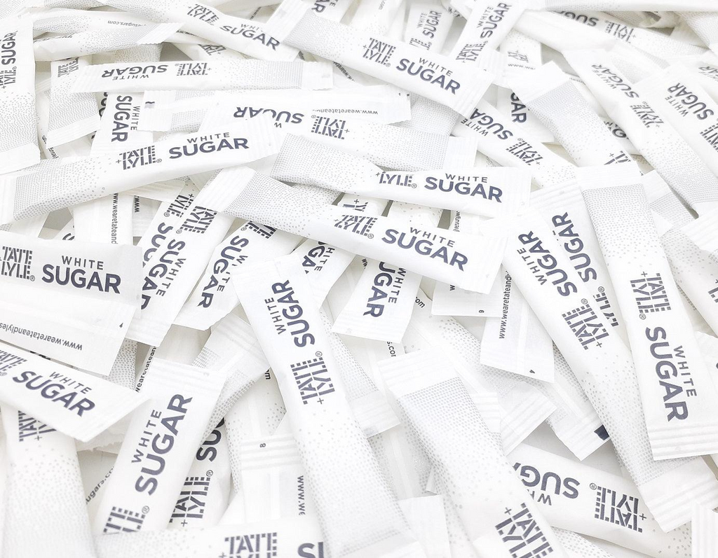 Tate & Lyle Sugar Individual Sticks Sachets White and Brown Demerara Granulated