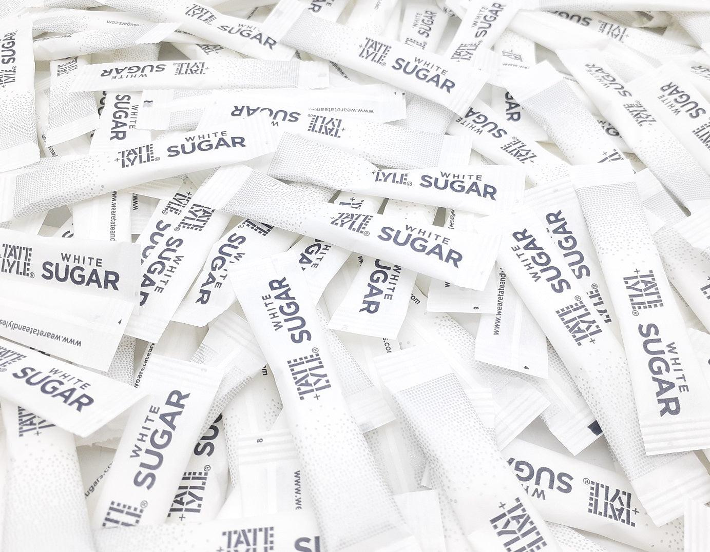 Tate & Lyle Sugar Individual Sticks Sachets White and Brown Demerara Granulated