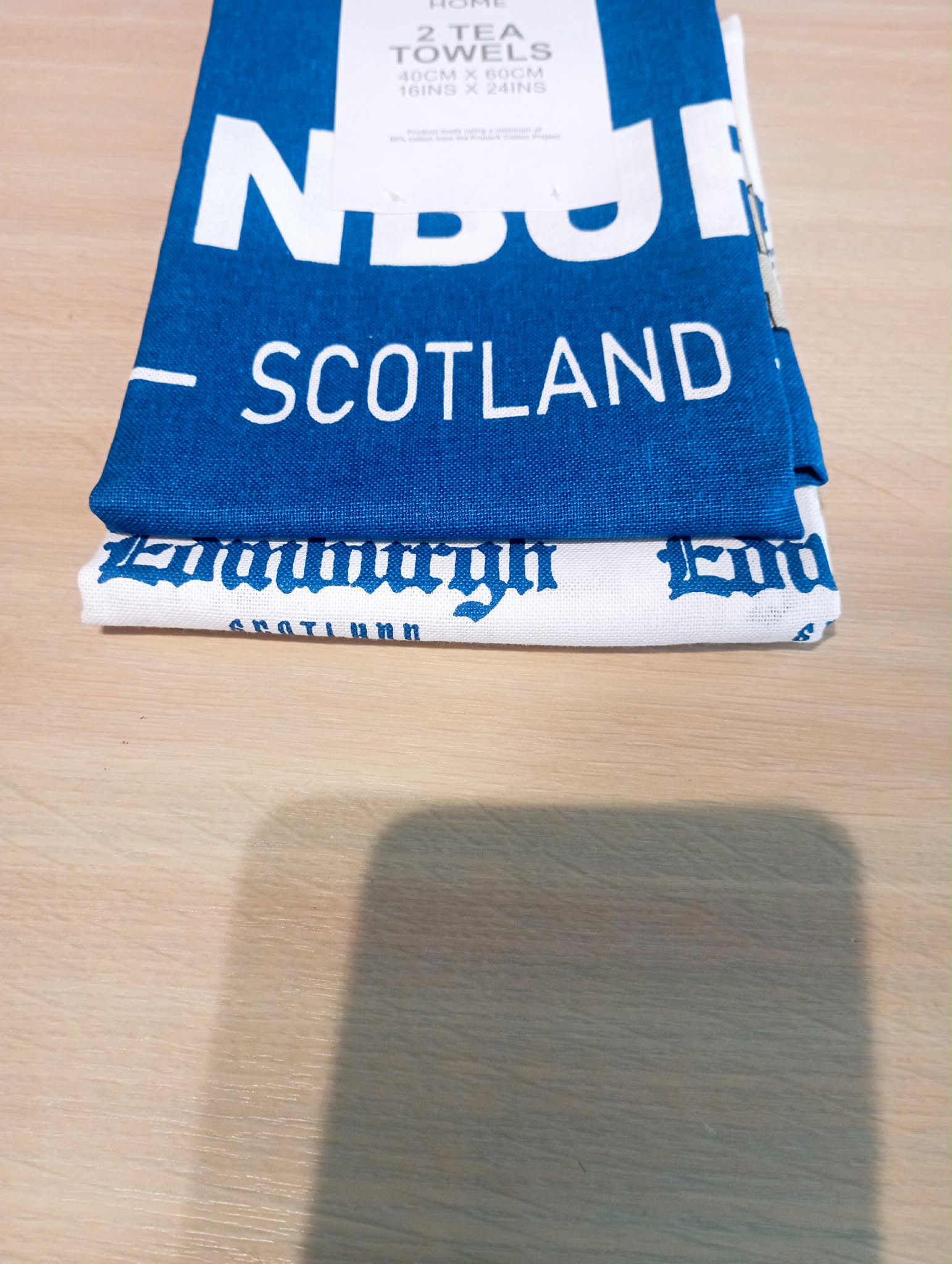 SCOTLAND EDINBURGH TEA TOWELS x2