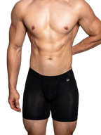 2 Pack Men's Trendy Breathable Ice Silk Boxer Briefs