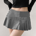 Retro Striped Suit With Pleated Skirt Women's Sexy And Versatile