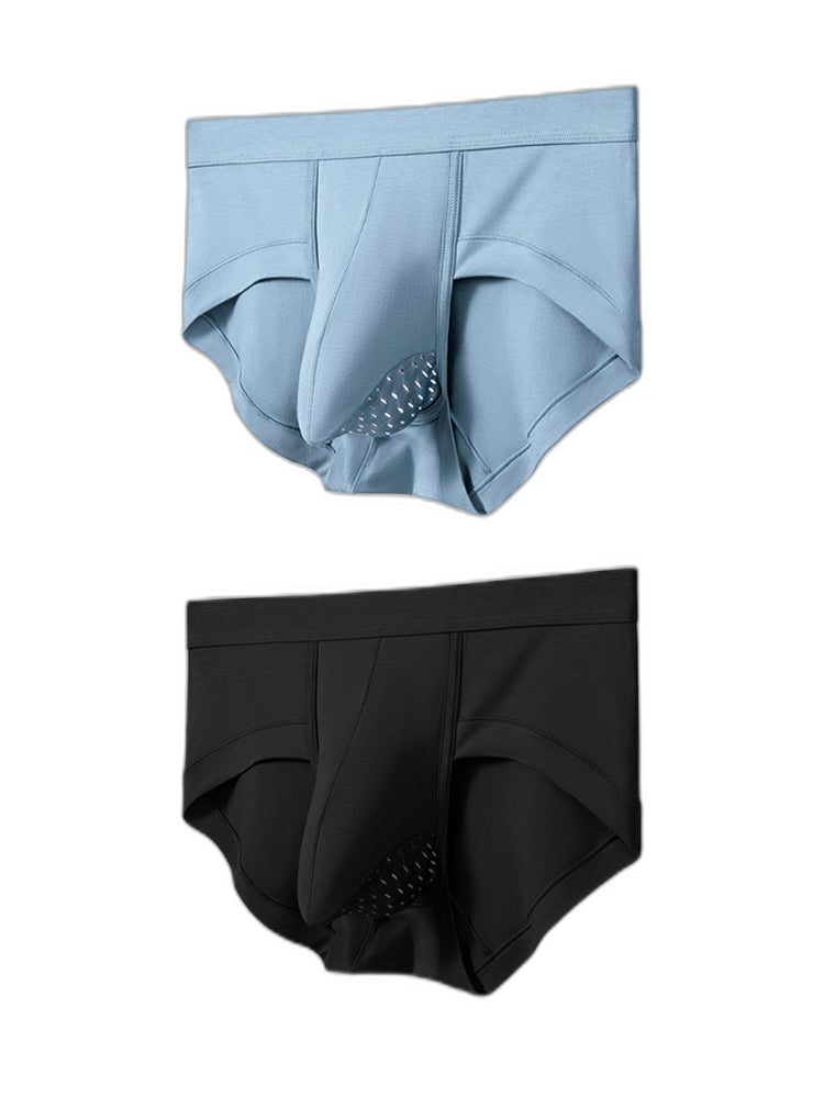 2 Pack Men's Breathable Pouch Separate Modal Briefs