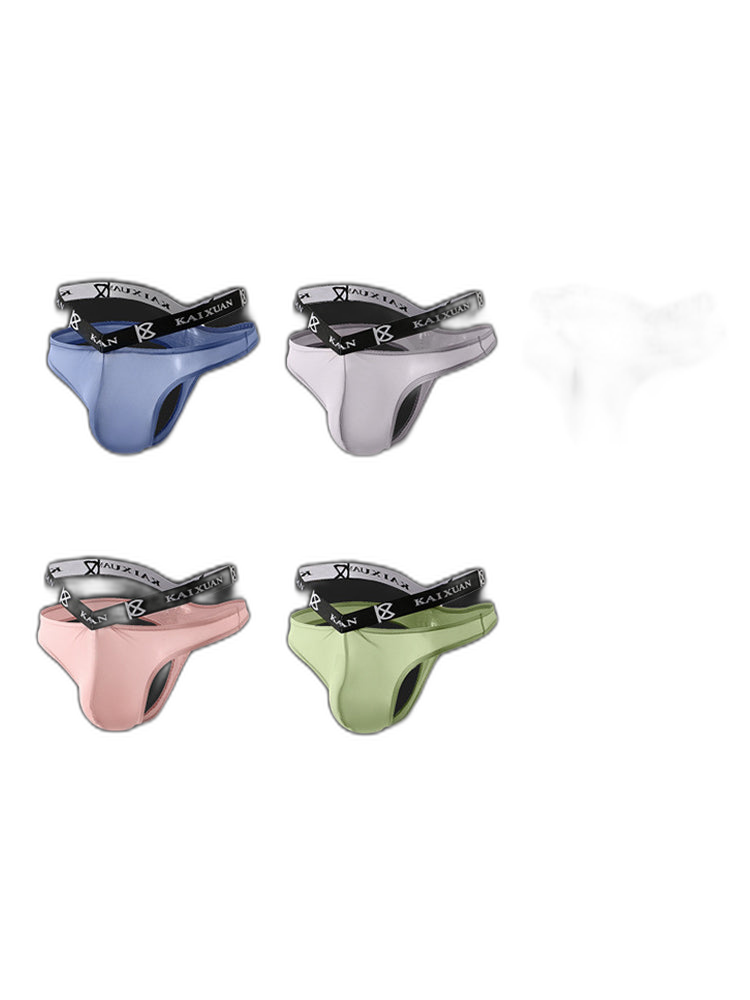 3 Pack Men's Sexy Ice Silk Mesh Breathable Erotic Thong & Strings