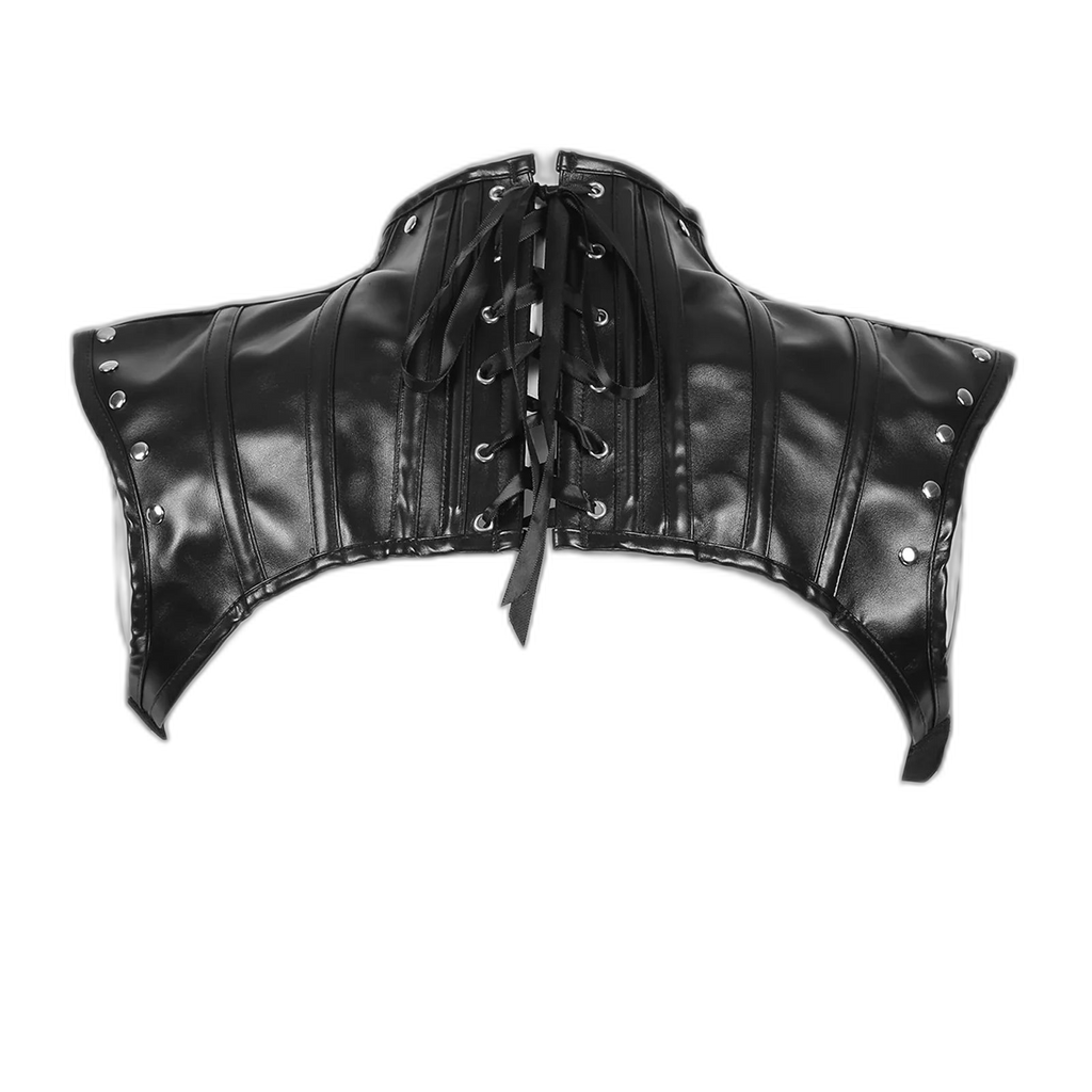 PU Leather High Collar Kink Harness