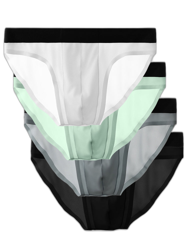 4 Pack Ice Silk Seamless Men's Briefs
