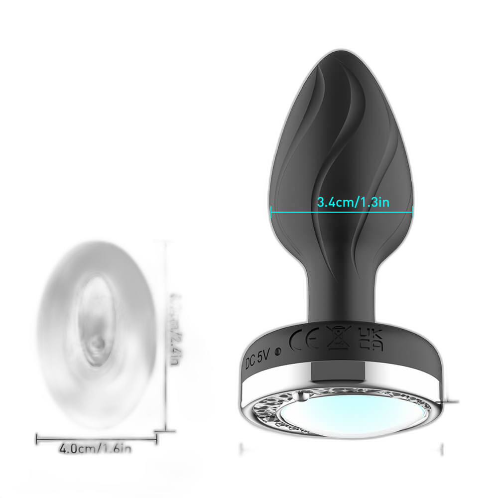 Moon & Antler - Remote Control Light-Up Silicone Vibrating Butt Plug