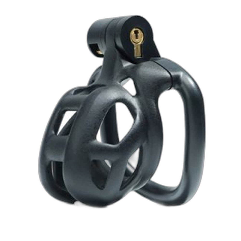 LOCK4D Viper Bent Ring Chastity Cock Cage Small