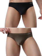 2 Pack Men's Ultra-Thin Ice Silk Briefs