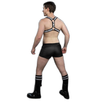 Mr.S Leather X-Factor Bold Color Body Harness | White