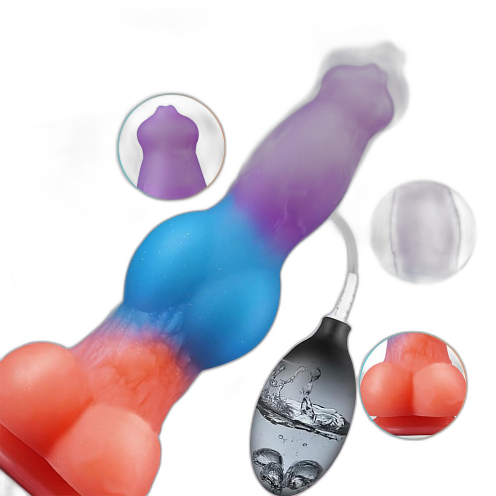 Simon - 9.3 Inch Vibrating Squirting Dildo - Glow In The Dark Dildo