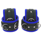 ruff GEAR Premium Leather Restraints 4 Piece Set Blue