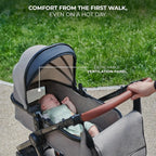 Kinderkraft Esme 3-in-1 Travel System with Mink Pro Car Seat - Pure Black