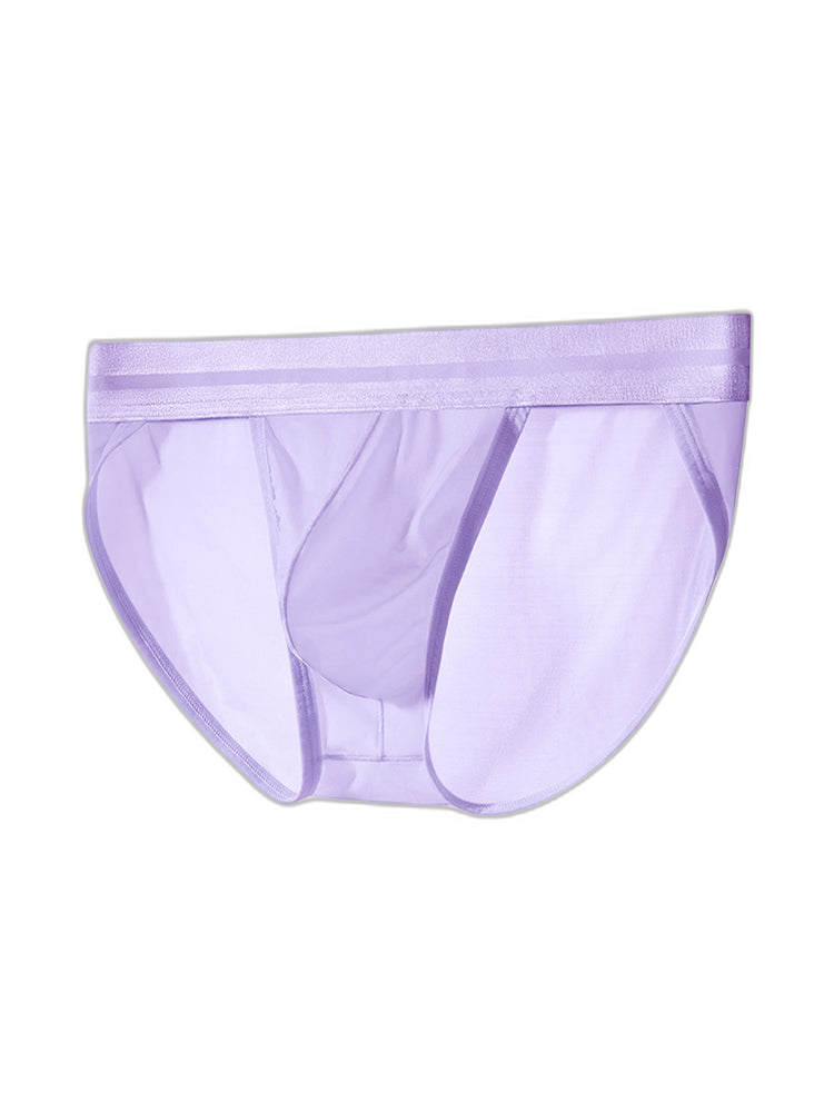 2 Pack Men's Ultra-Soft Ice Silk Quick-Dry Smooth Cooling Briefs