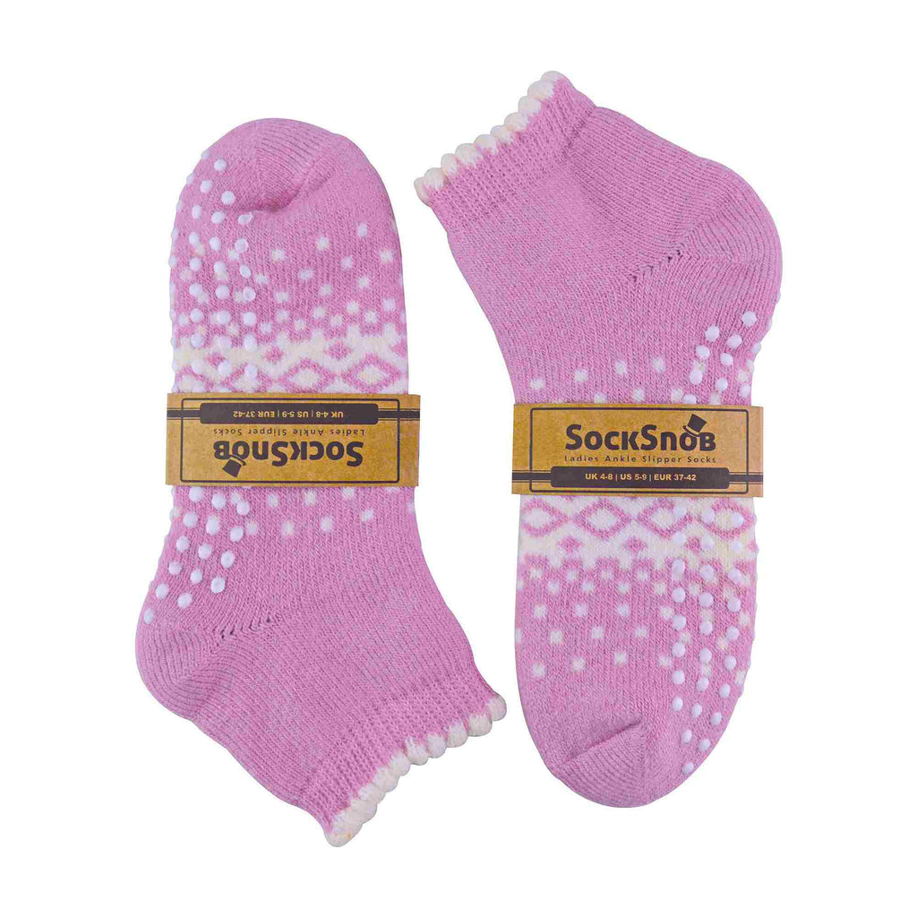 1 Pack Ladies Thermal Low Cut Wool Non Slip Ankle Slipper Socks
