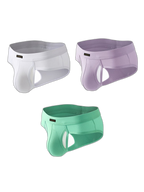 3 Pack Men's Seamless Comfort Sporty Cut Stretch Fit Briefs