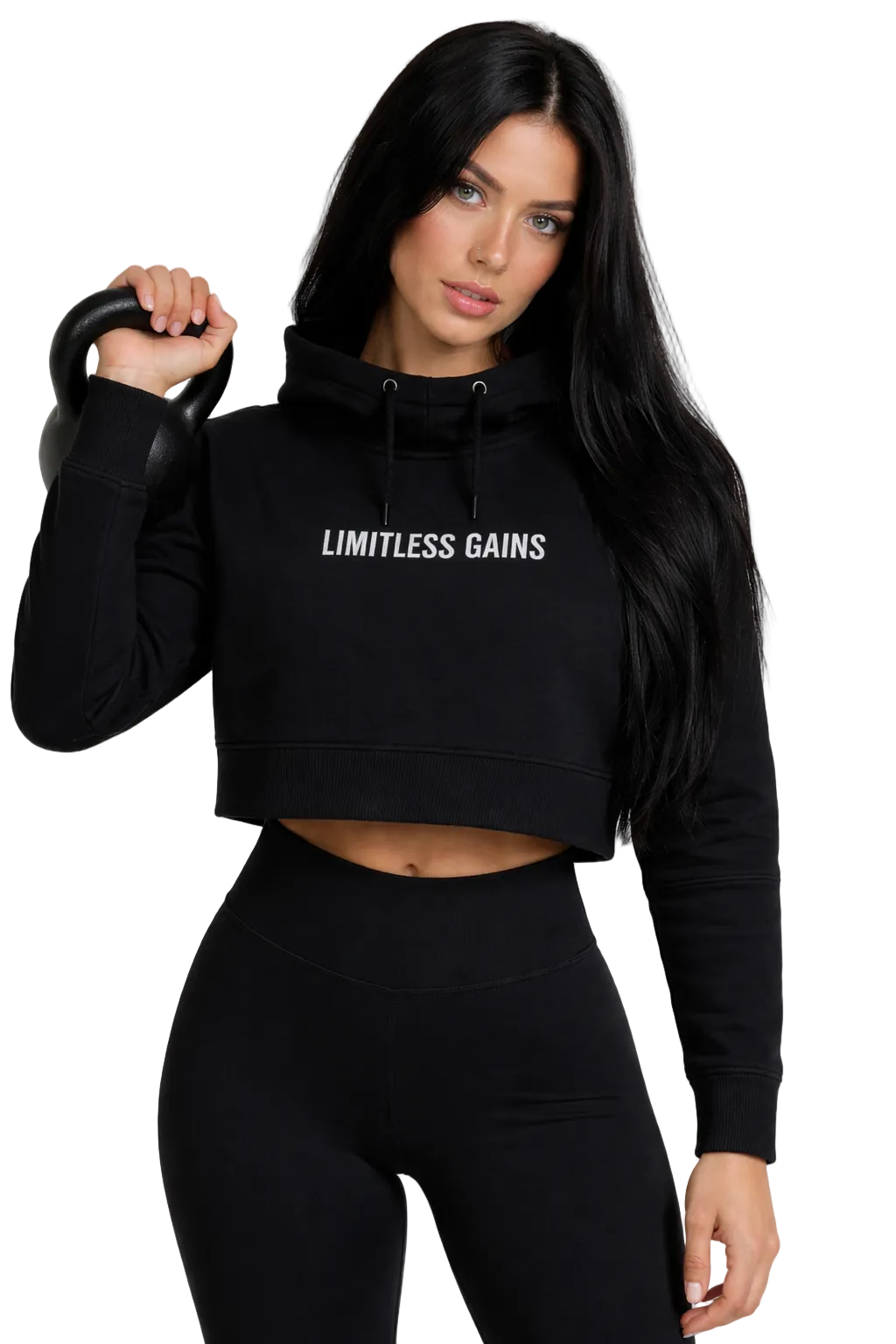 Women's Oversized Lightweight Cropped Hoodie