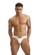 2 Pack Men's U-Pouch Design Metal-Clasp Thin Briefs