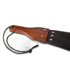 Prowler RED Leather & Wood Fringe Paddle