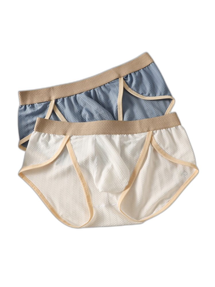 2 Pack Men's Breathable High-Stretch Seamless Comfort Odor-Control Briefs