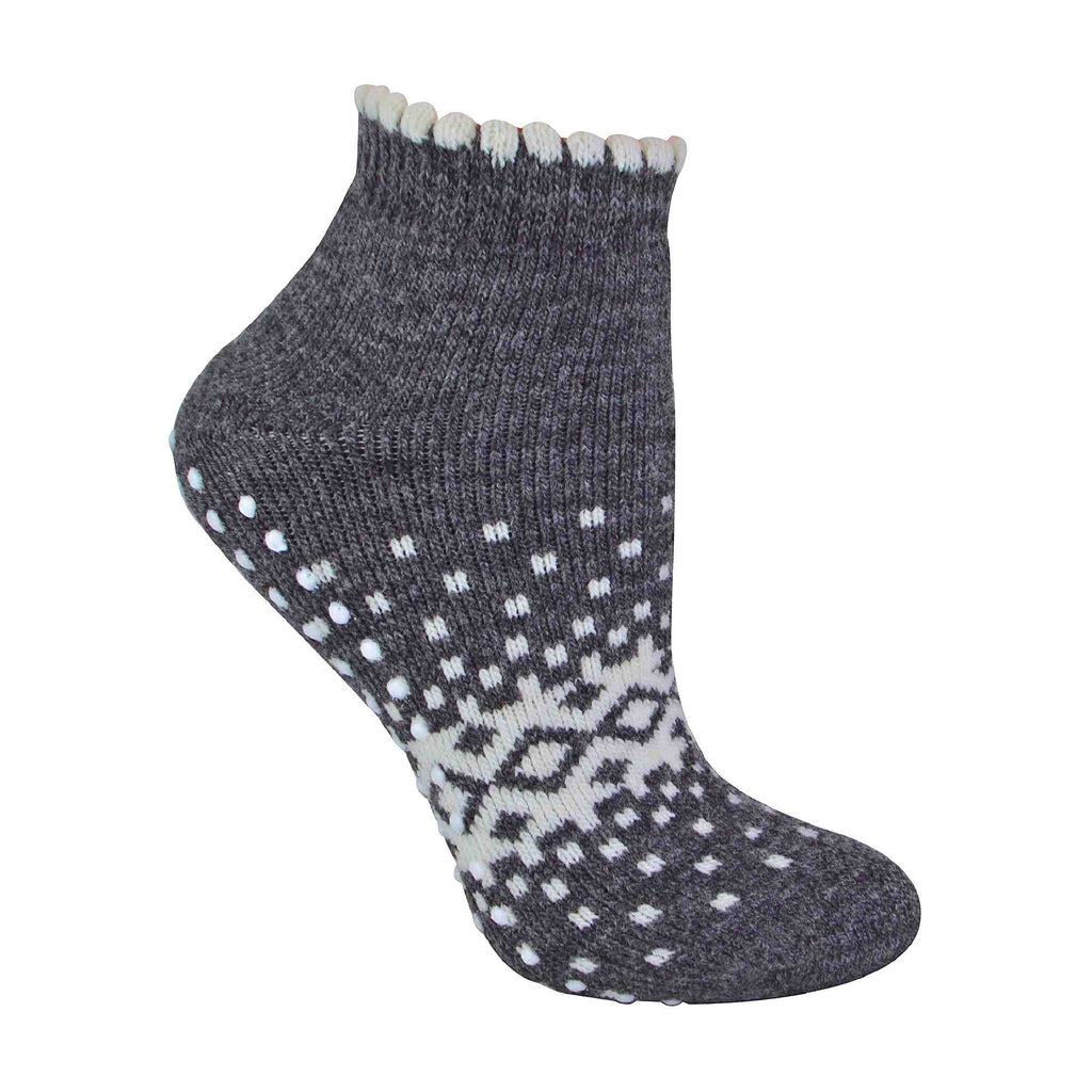 1 Pack Ladies Thermal Low Cut Wool Non Slip Ankle Slipper Socks