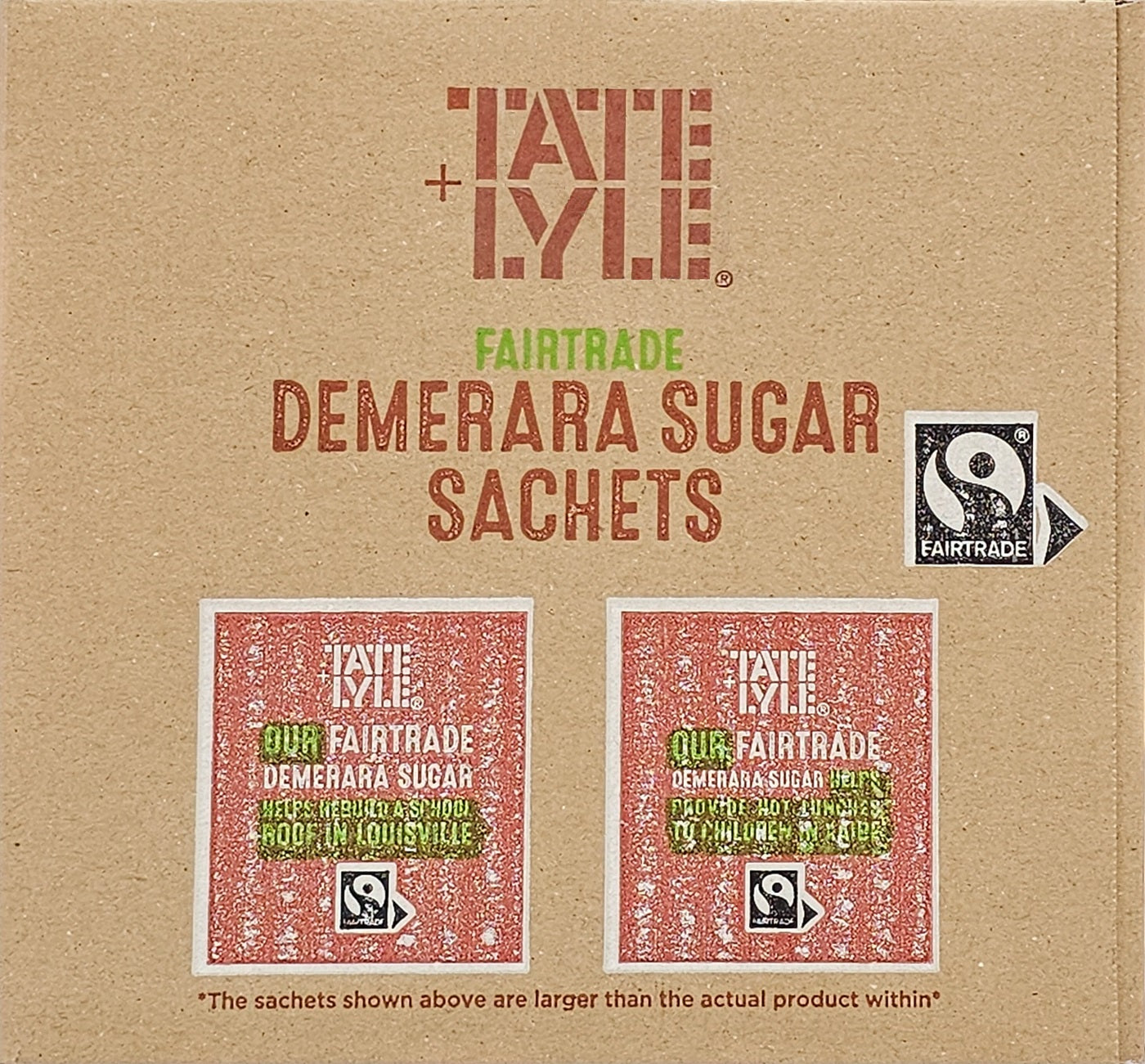 Tate & Lyle White, Brown & Demerara Sugar Sachets | Fairtrade Individual Portions for Coffee & Tea | Bulk Catering Packs