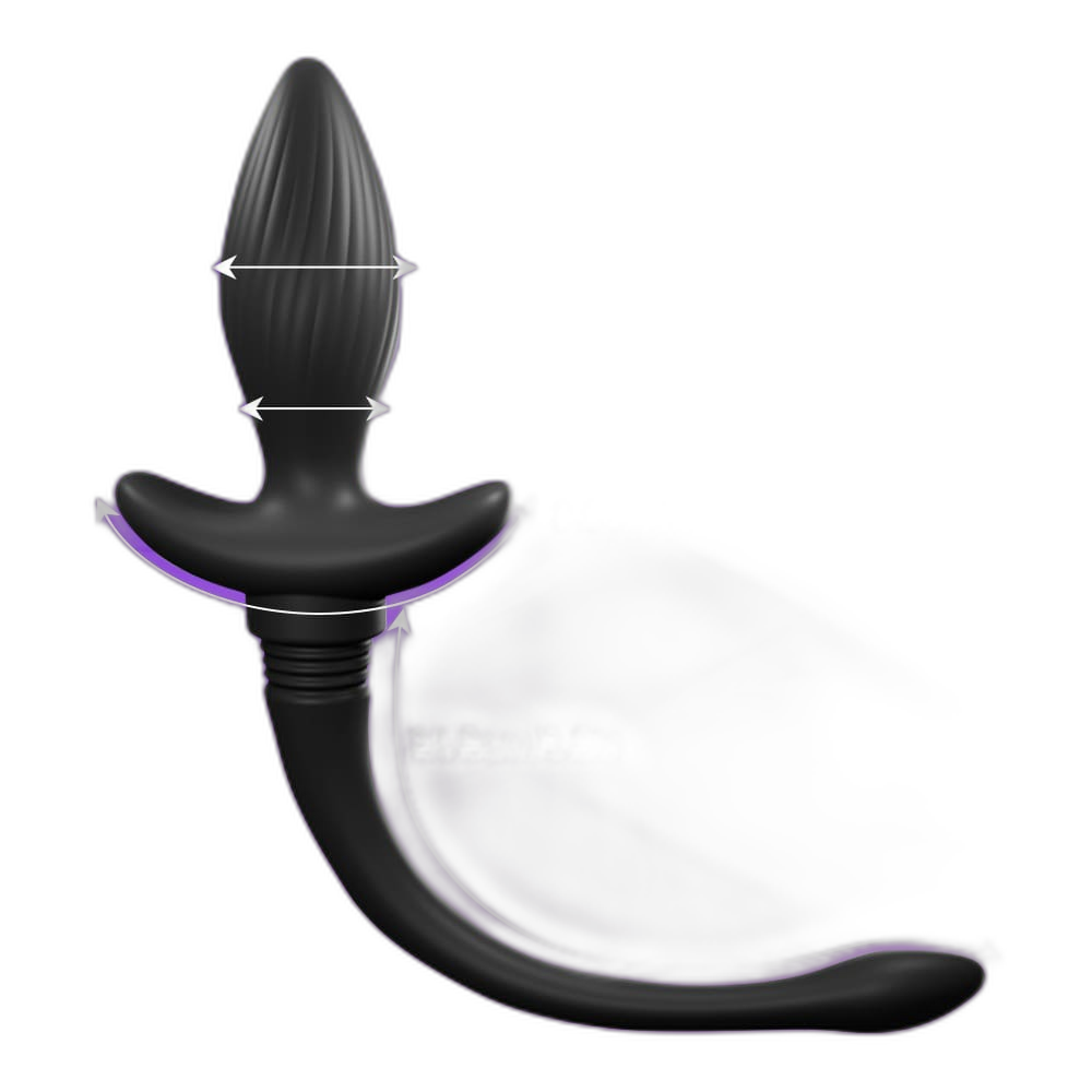 Zoe - Vibrating Butt Plug - Puppy Tail Butt Plug - 10 Frequency Vibrating Anal Toy