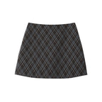Retro Collegiate-style Tweed Mini Skirt Women's Skirt High-waisted Plaid Bodycon Skirt