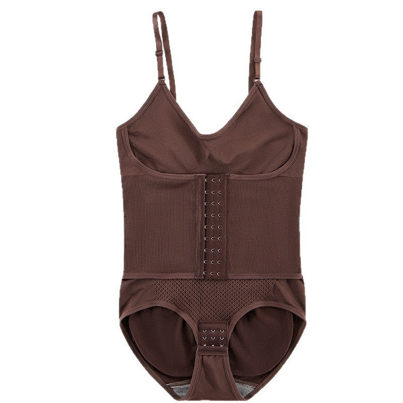 Body Shaping Butt Lifting Abdomen Tightening Snap Button Jumpsuit