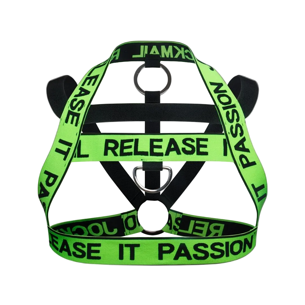 Jockmail Neon Release It Passion Elastic Chest Harness