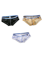 3 Pack Sexy Fashion Ice Silk Solid Color Men's Briefs