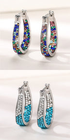 Geometric Diamond Ear Clip Earrings | Luxury Letter Style Women's Jewellery