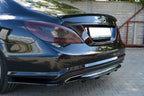 Maxton Design - CENTRAL REAR SPLITTER MERCEDES CLS C218 AMG-LINE (WITH A VERTICAL BAR) (2011-2014)