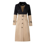 Women's thin windbreaker mid-length coat coat