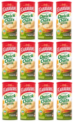 12 x Flahavans Microwavable Quick Oats Drum 500Gm