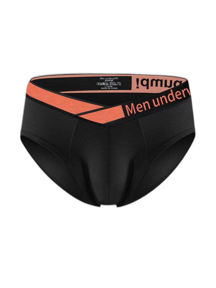 2 Pack Men's Stylish V-Shaped Waistband Briefs