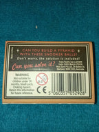 SNOOKER PYRAMID MATCHBOX PUZZLE