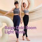 Yoga Pants With Fleece Lining And Brushed White Truffle
