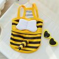 Dog Cute Bee Shape Swimsuit Suspenders Bifeet