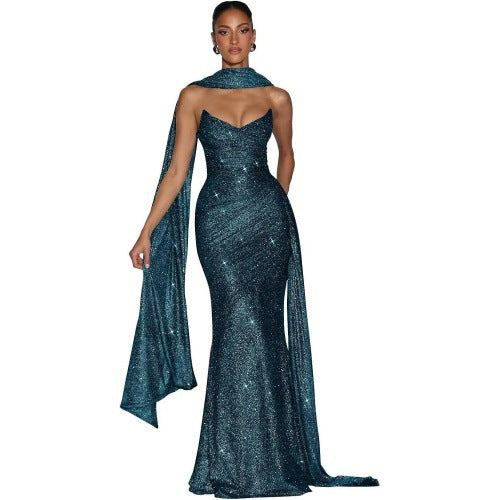 Women's Fashionable Casual Strap Sequin Dress