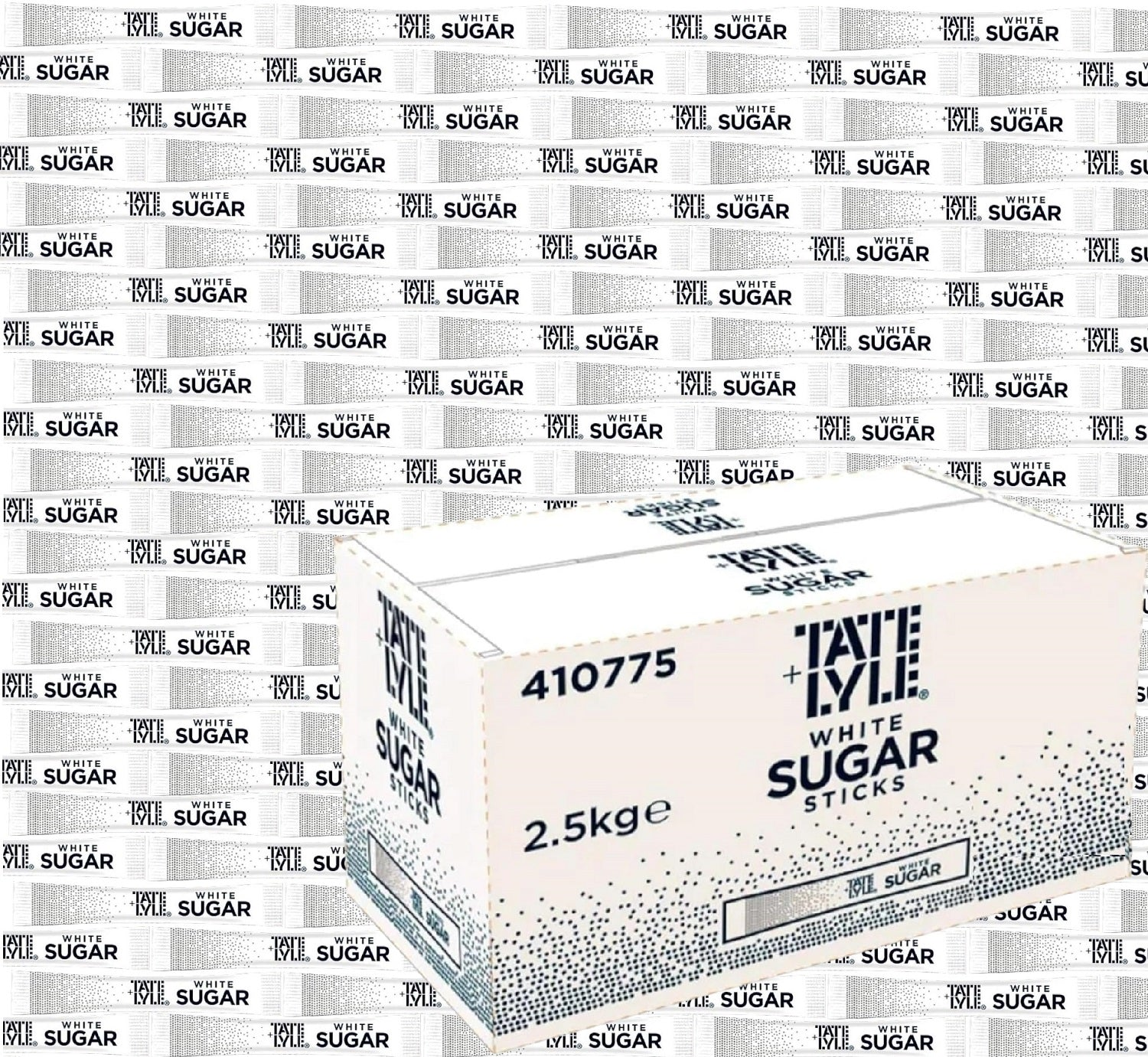 Tate & Lyle White Sugar Sticks – 1000 Sachets (2.5g Each) – 2.5kg Box