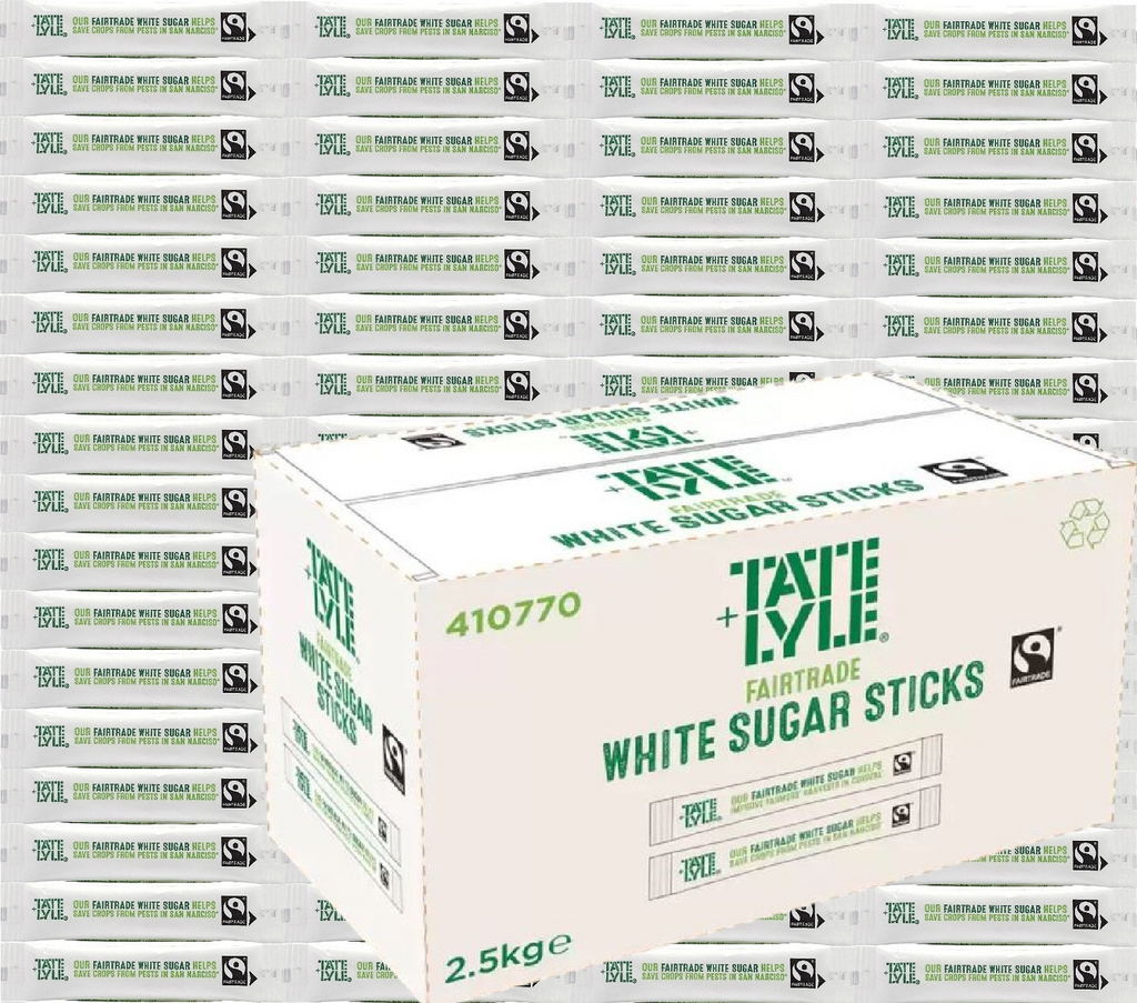 Tate & Lyle Fairtrade Brown Demerara Sugar Sticks – 1000 Sachets (2.5g Each) – 2.5kg Box