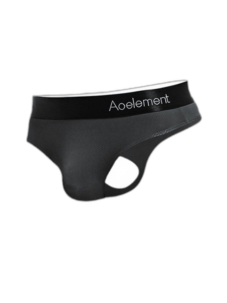 4 Pack Men's Low-Rise Stretchy U-Pouch Thongs