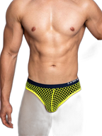 3 Pack Men's Low-Waist Sexy Big Mesh Breathable Transparent Sports Briefs
